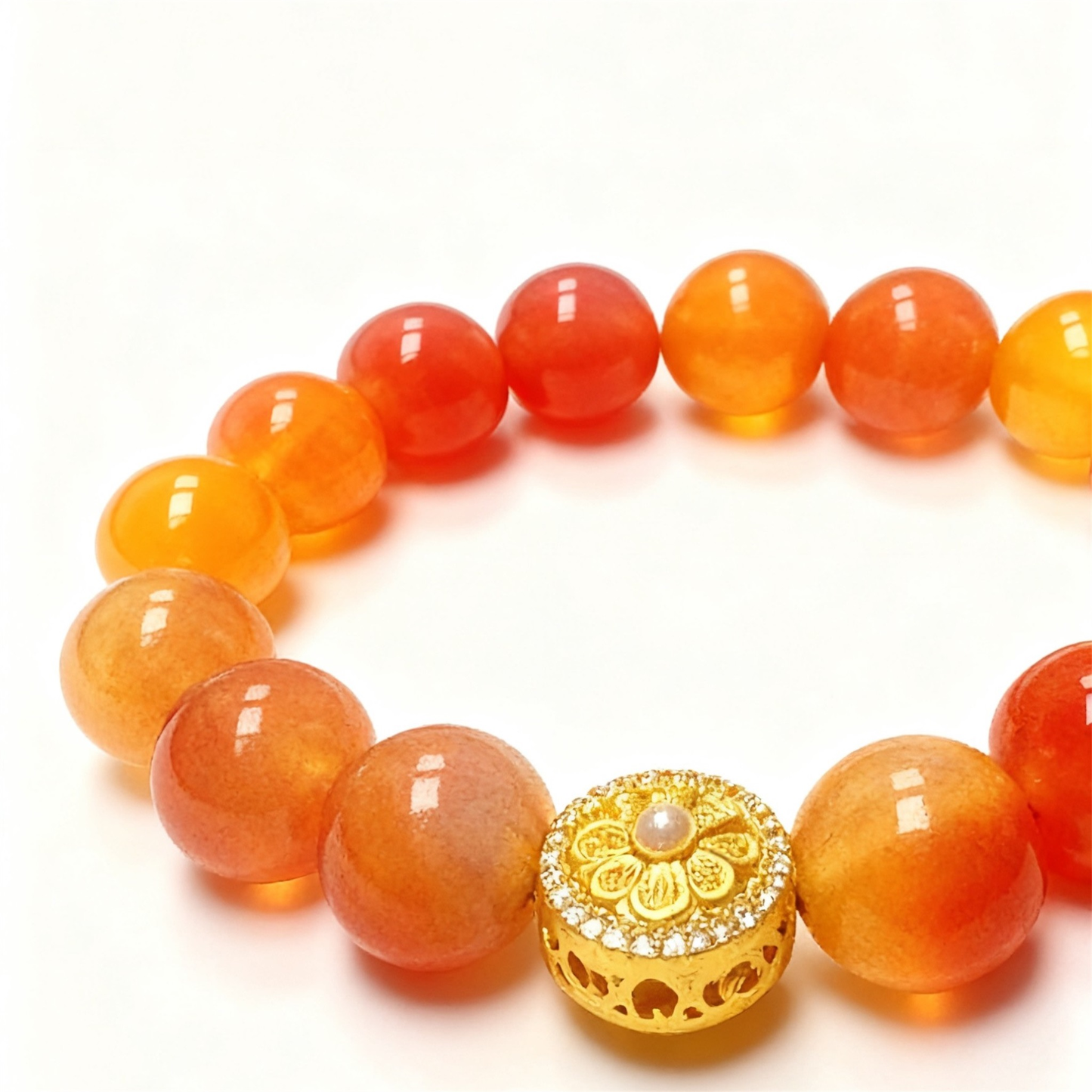 Natural Original Agate Beads Close Up - 12mm 