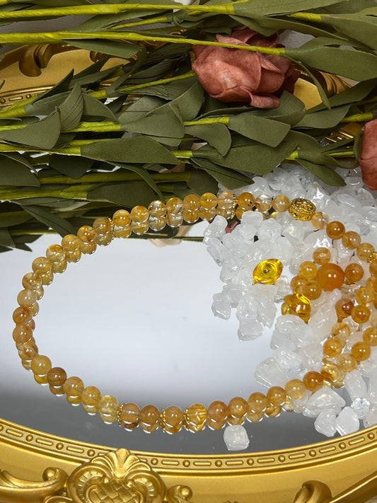 Stone bracelet Golden healer quartz