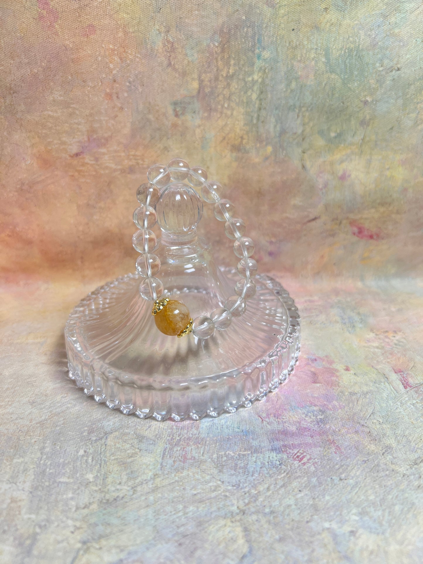 Golden healer quartz and clear quartz bracelet