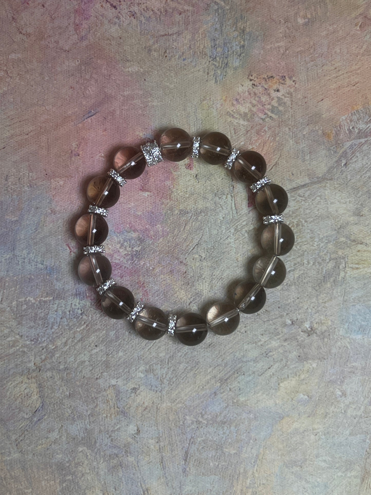 Smoky quartz beads bracelets