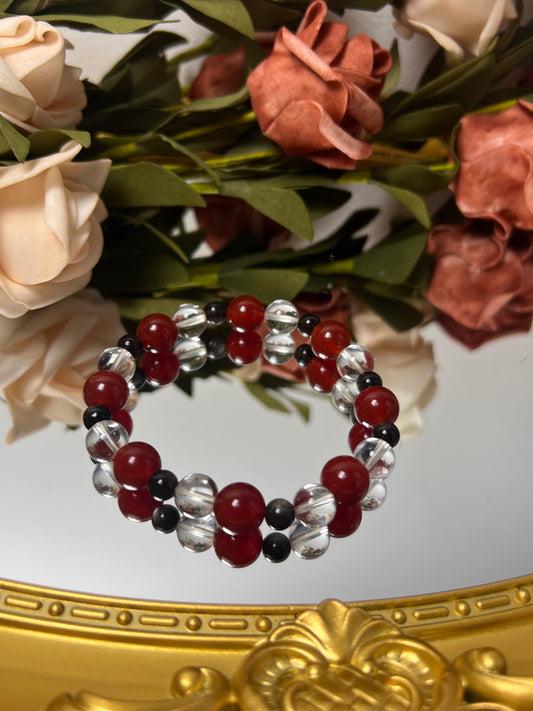 Agate crystal bracelet front