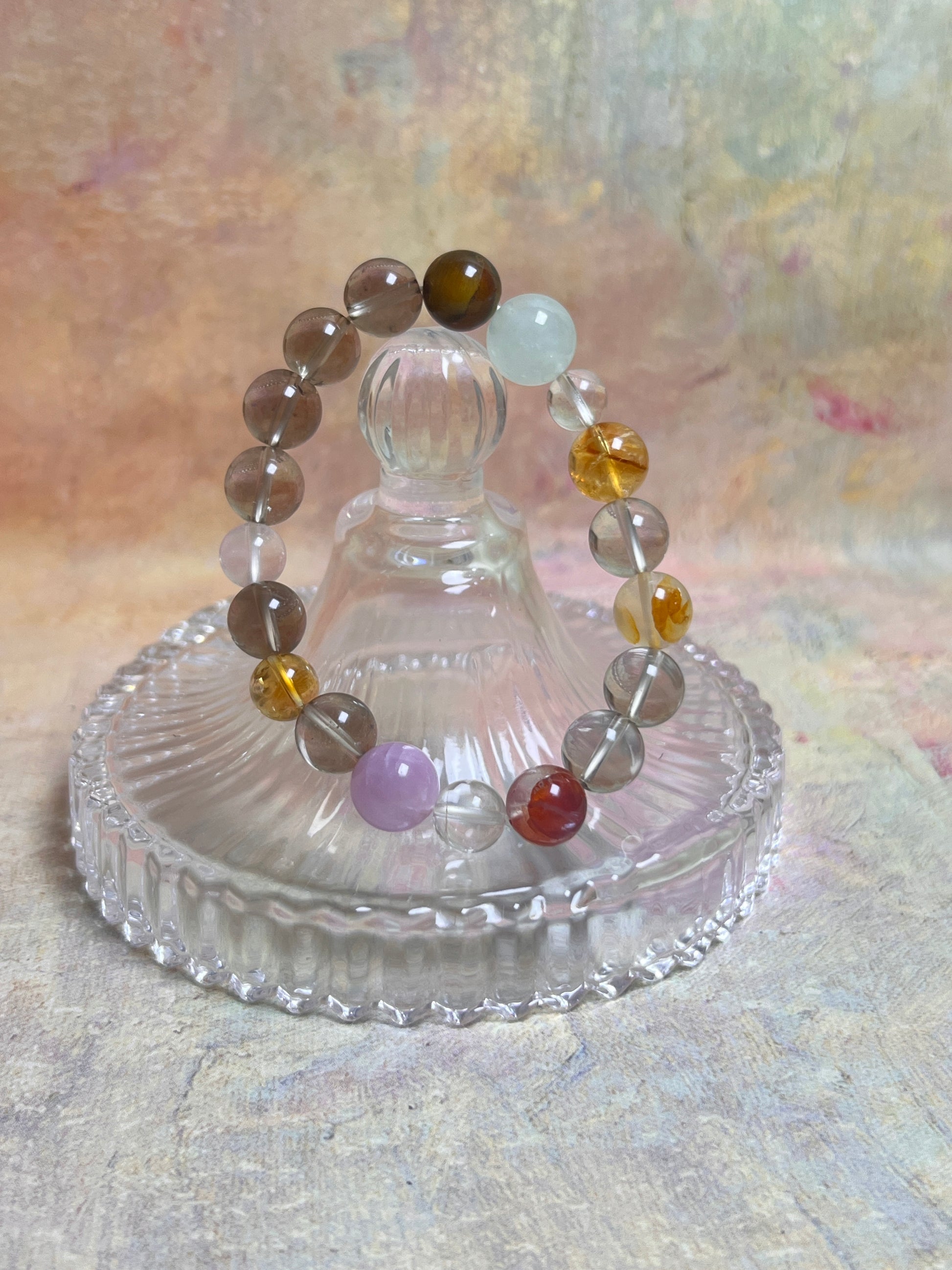 crystal bracelet with different type of beads