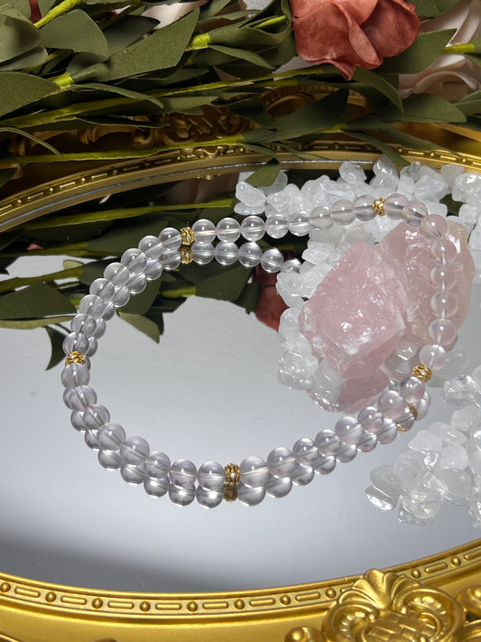 rose quartz crystal bracelet