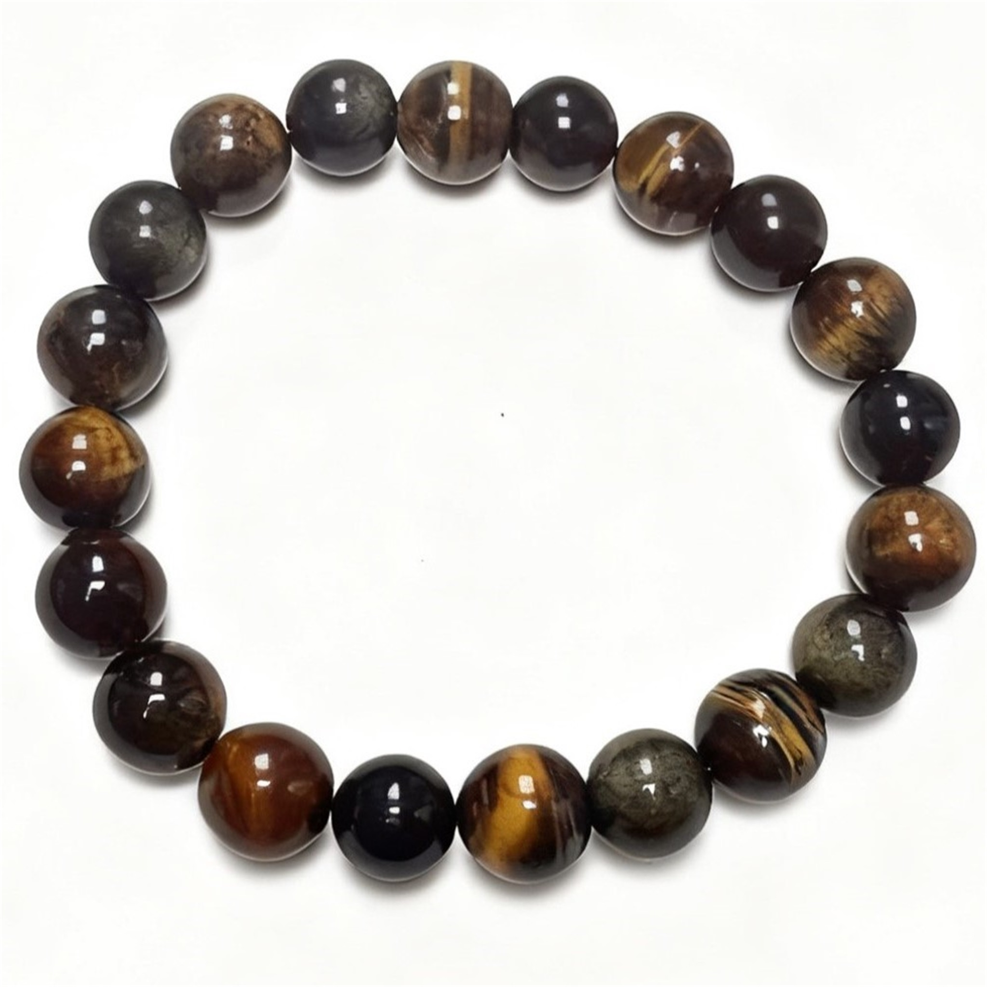 Tiger's Eye Gold Obsidian Bracelet by Eurys - Career Success Healing Jewelry