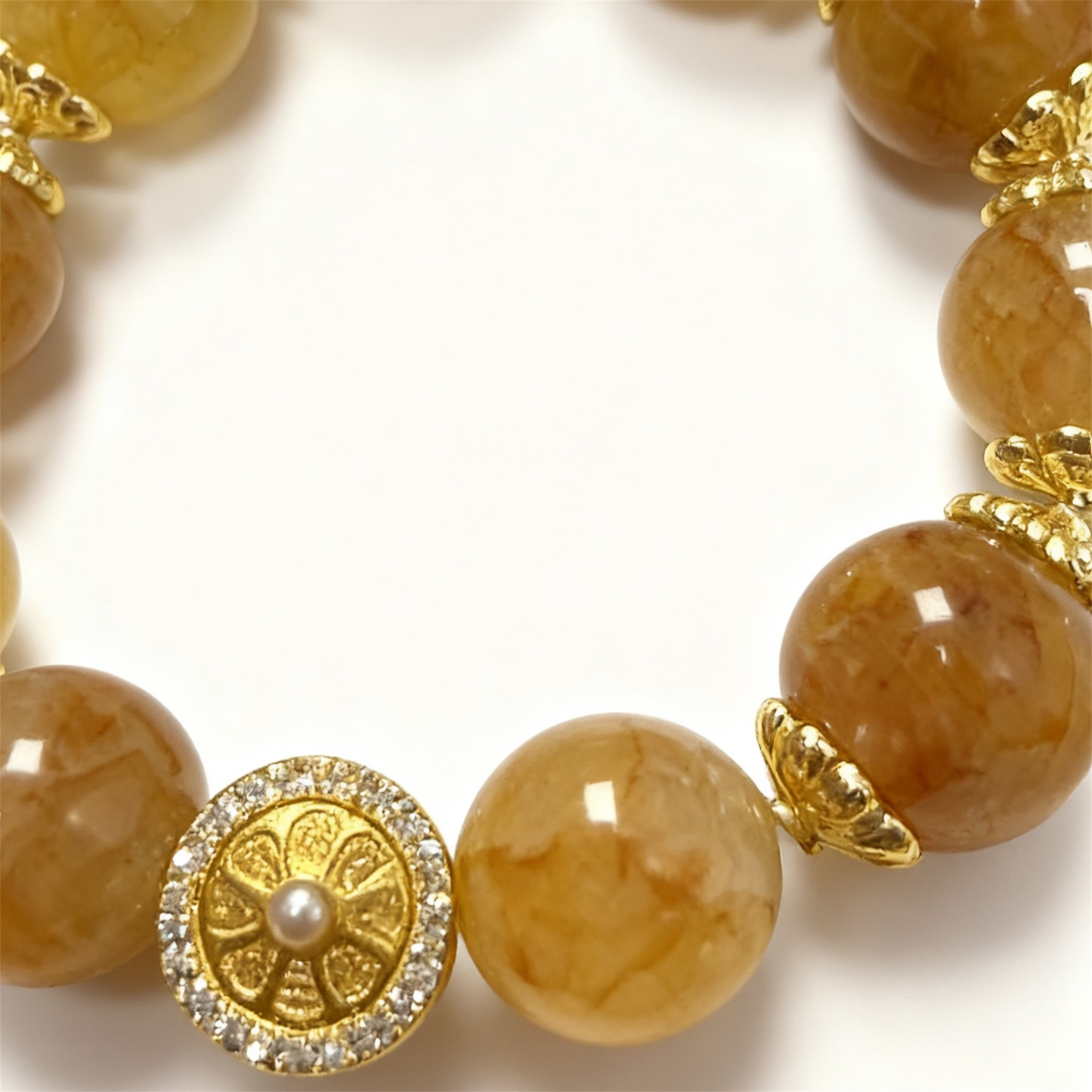 Yellow Garden Quartz Close-up - Garden Within a Crystal by Eurys